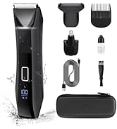Beatslm Body Hair Trimmer for Men, Manscape Groin and Ball Trimmer, Foil Shaver, Nose Hair Trimme...