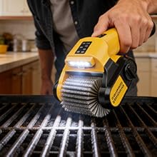 electric grill cleaner with led headlight