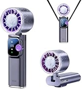 Ice Cooling Handheld Fan 199-Gear Wind Adjustment, Portable Turbo Fan with TEC Ice-Cooler, Ultra-...
