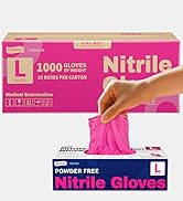 Supmedic Nitrile Exam Gloves, 4 Mil MED+ Powder-Free Latex-Free Cooking Food-Safe Disposable Medi...