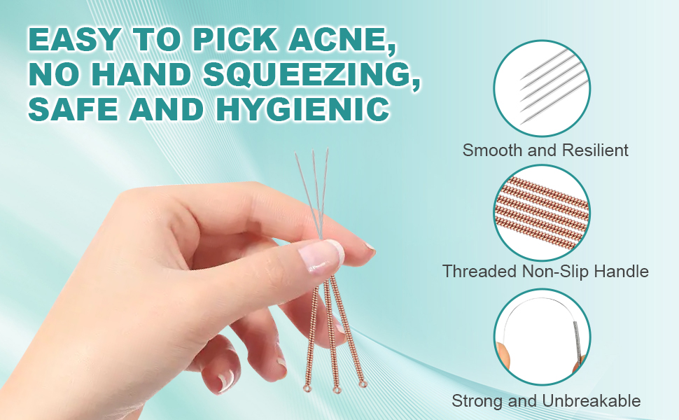 Premium stainless steel — sharp, safe, and precise for acne concerns