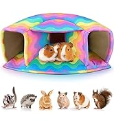 Unicorn Catcher Guinea Pig Hideout - Large Cozy Bed, Warm House, Washable Tunnel Accessories for ...