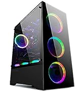 Bgears b-Voguish-RGB Gaming PC ATX case, Include: 6 x 120mm ARGB Fans, 1 x 10 Fans Controller, 1 ...