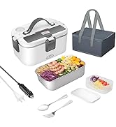 Electric Lunch Box 1.8L Larger 80W Quick Heated Food Heater for Adults Self Heating Lunch Box Por...