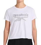 Reebok Women's Topographic Lines Graphic Crewneck T-Shirt