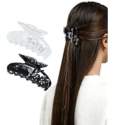 HOKEMP Butterfly Claw Clips for Women - 2 Pcs Rhinestone Acrylic Hair Claws for Thin Hair Elegant...