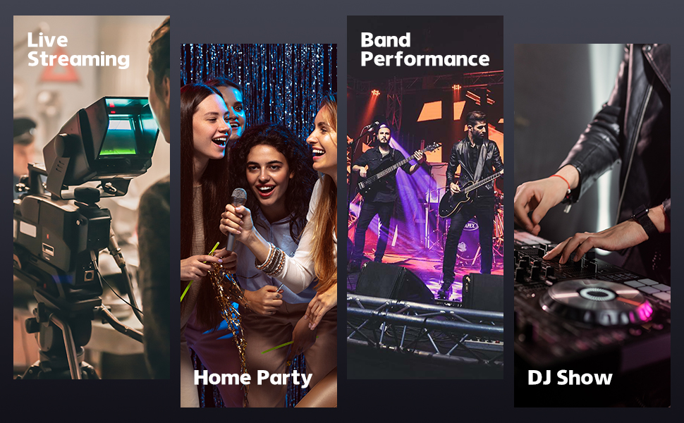 4 Channel DJ Audio Mixer