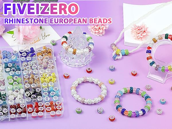 Rhinestone European Beads