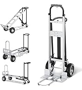 4 in 1 Convertible Hand Truck Dolly, 850Lbs Aluminum Heavy Duty Folding Hand Truck Dolly Cart wit...