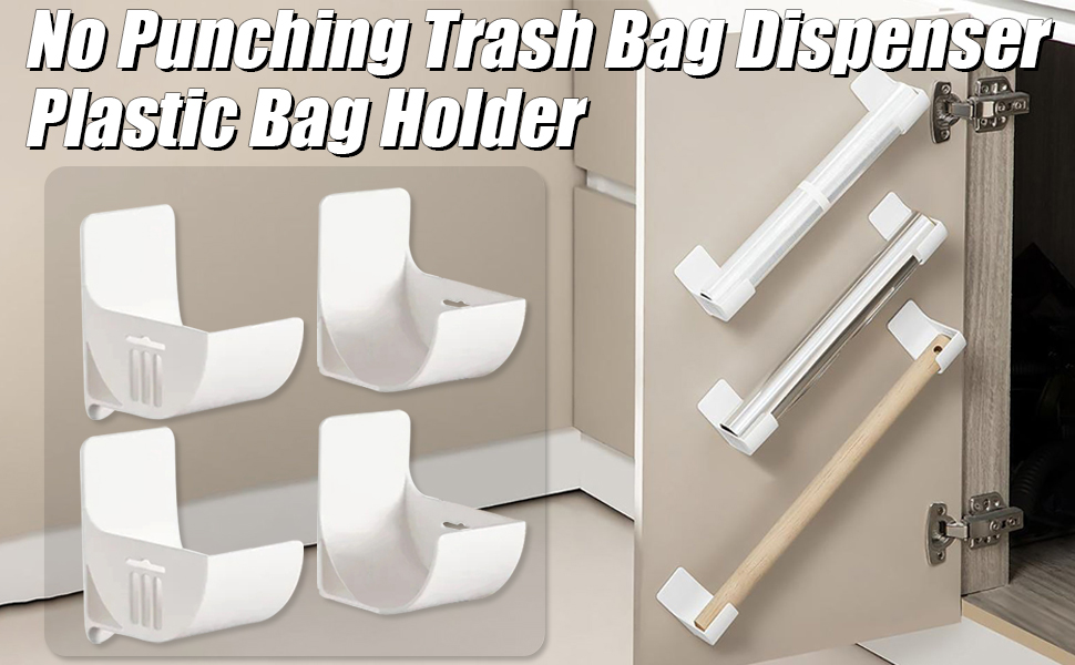 No Punching Trash Bag Dispenser Plastic Bag Holder