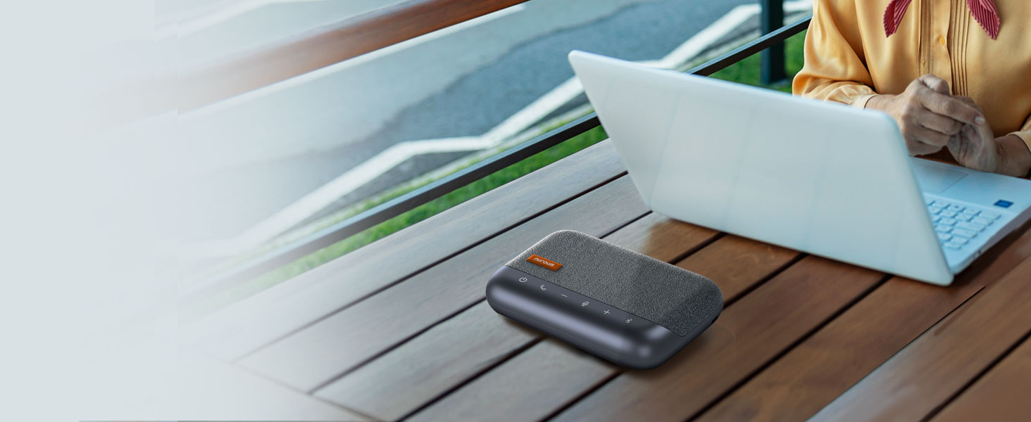 A15 Bluetooth Conference Speaker and Microphone, 360° 10ft Voice Pickup w/Noise Reduction