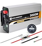 ECO-WORTHY 3000W Pure Sine Wave Solar Power Inverter 24V DC to 120V AC Converter with Remote Cont...