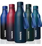 BJPKPK Insulated Water Bottles, 25 oz Stainless Steel Metal Water Bottle with Strap, BPA Free Lea...