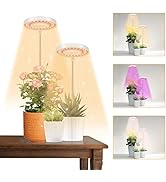 2-Pack Grow Light GooingTop,Halo Plant Lamp for Indoor Plants Growing, White Circle Low Light for...