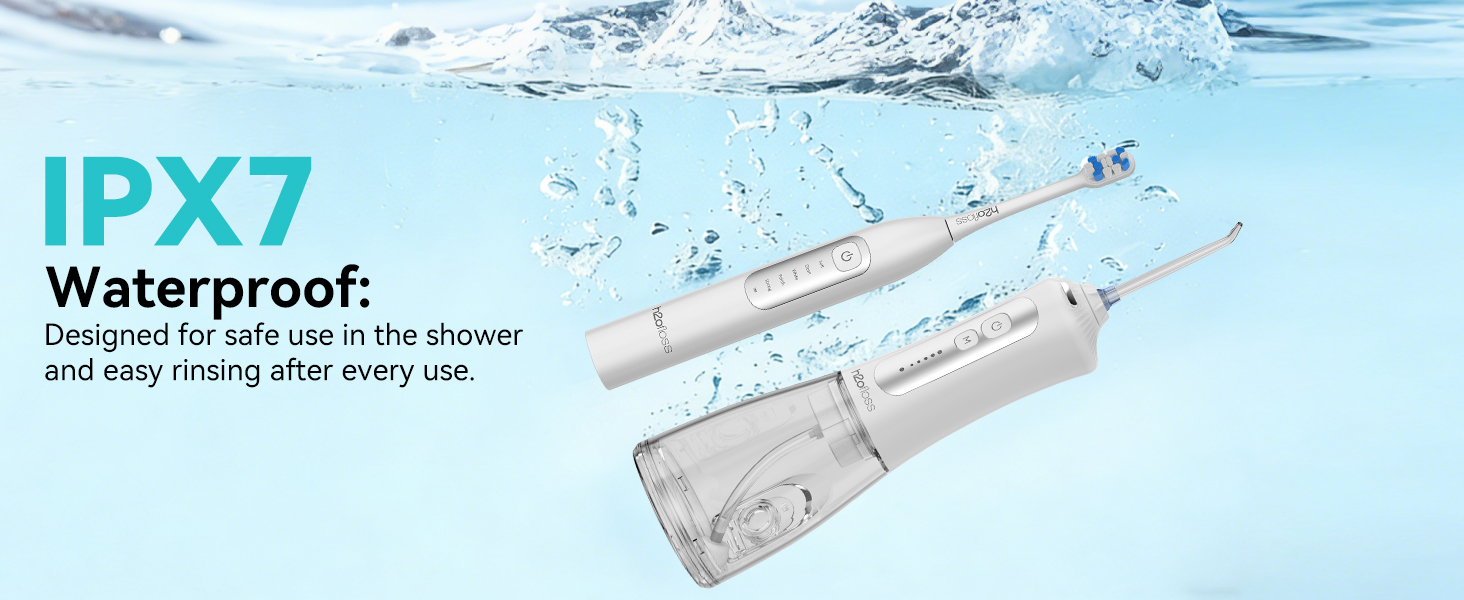 electric toothbrush and water flosser combo