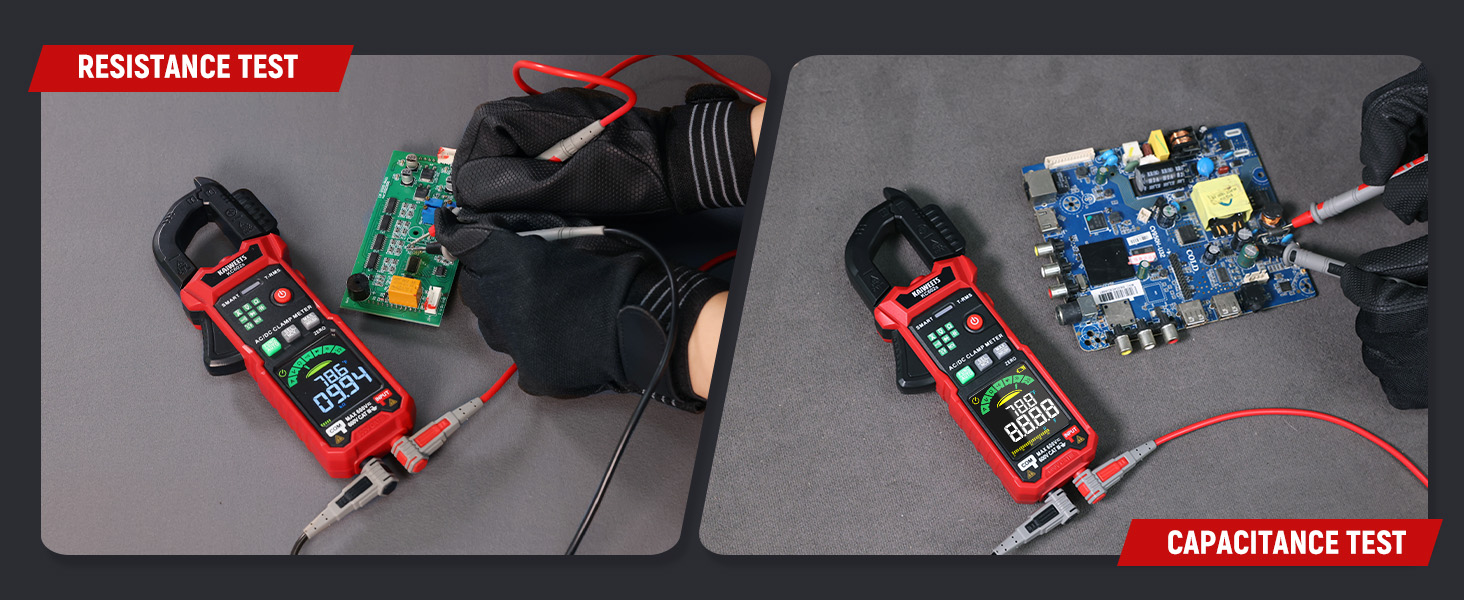 Resistance test capacitance test