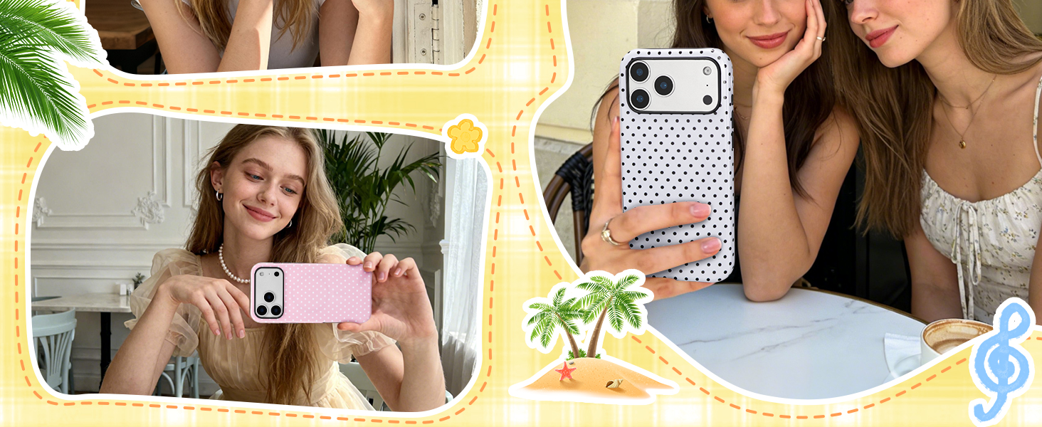 polka phone case magnetic case shockproof phone cover durable