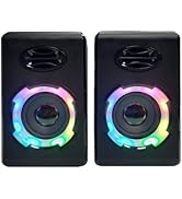 odopodop RGB Gaming Computer Speakers, Bluetooth 5.0 USB Powered PC Sound Bar with Dynamic Lighti...