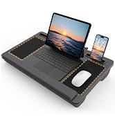 HETTHI Lap Desk with Cushion, Large Laptop Bed Besk, Up to 17" Laptop Tray for Bed with Wrist Res...