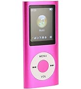 ASHATA MP3 Player with Bluetooth, 1.8in MP4 Player, Portable HiFi Sound Mp3 Music Player with Blu...