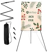 Artisorama Display Easel Stand for Sign, Lightweight Tripod with Bag, Portable Adjustable Artist ...