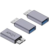 WENZIYAXU USB 3.0 Micro B to USB-A Female Adapter, Gray, 5V/1.5A, 10Gbps Data Transfer Speed, Cha...