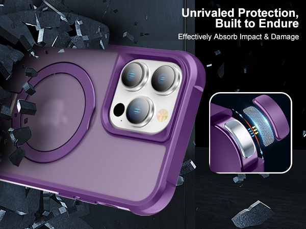iPhone case with stand magsafe ring magnetic