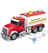 Wenbeier Tanker Truck Toys for Kids with Water Spraying Pump,15" Tow Truck Music Sound and Light ...