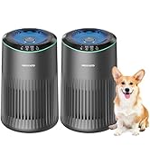 Air Purifiers for Bedroom Home with Sleep Mode for Smoke Pet Dander Odors, Small Air Purifier wit...