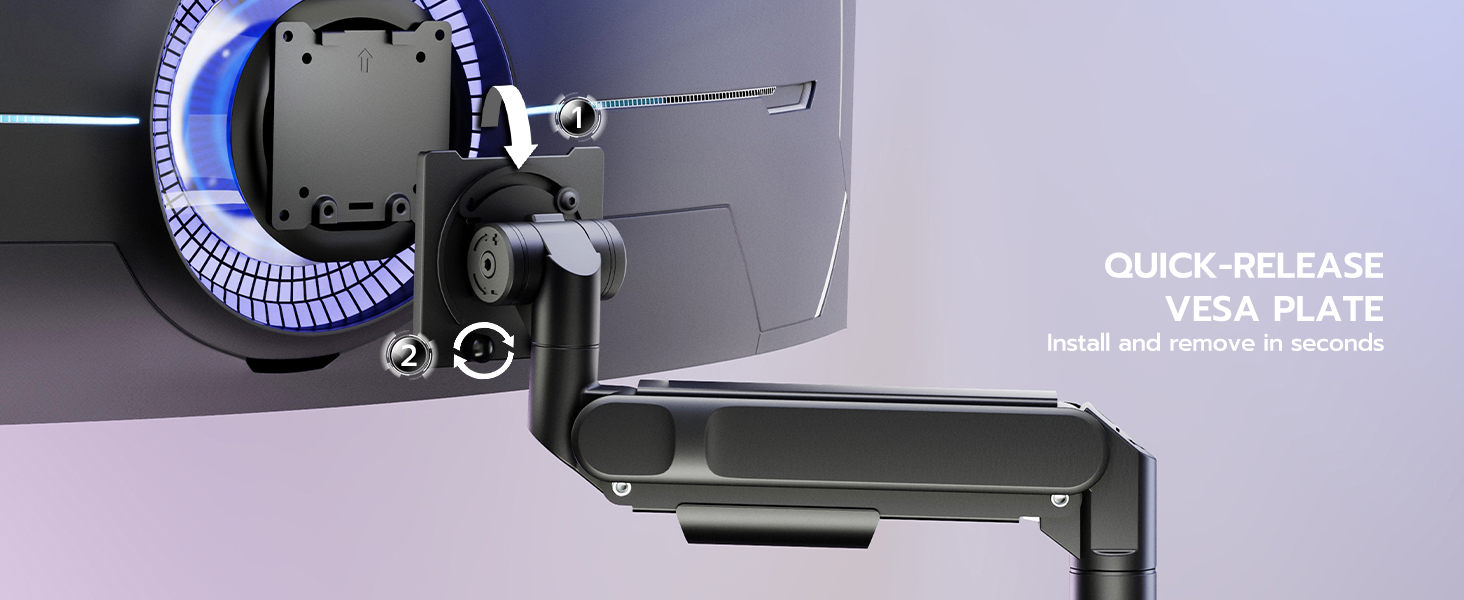 GDT1008WLBK Quick release vesa plate