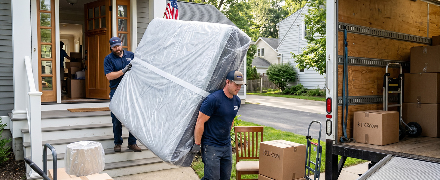 Moving? Secure your mattress with a plastic protector and cover.