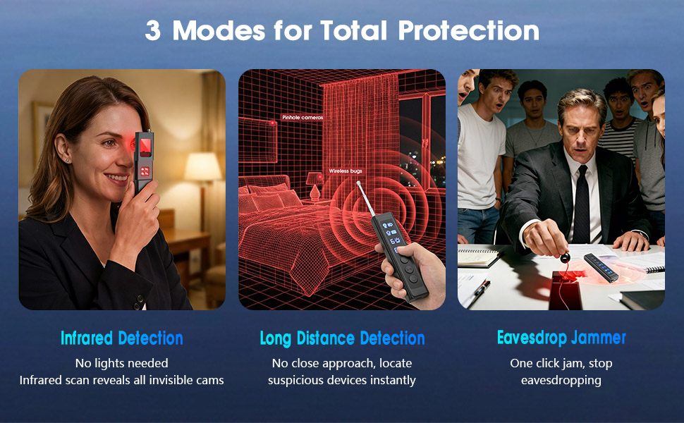 AI Hidden Camera Detector,High Precision Bug &amp;amp; WiFi Scanner Finder