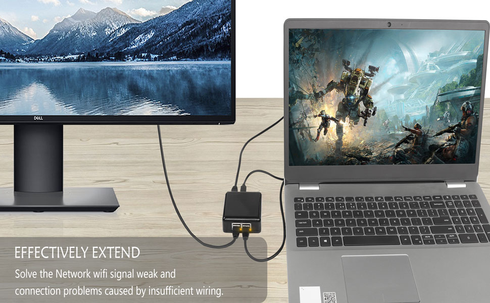 RJ45 Network Splitter Adapter Gigabit