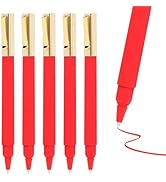 Yuxinrong 12 Pack Cap-Type Gel Pens Red 0.5mm Medium Point Gel Ink Pens Quick Drying Ballpoint Pe...