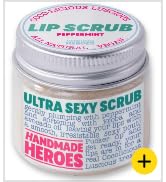 Handmade Heroes Peppermint Lip Scrub - 100% Natural Vegan Conditioning Lip Exfoliator