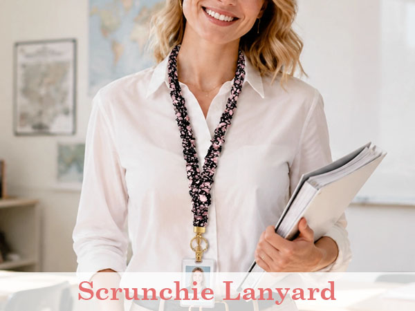 scrunchie lanyard