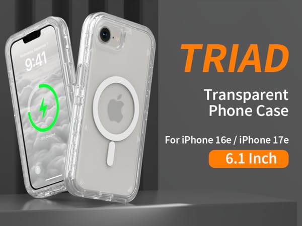 Compatible for iPhone 16e/17e Phone Case Clear