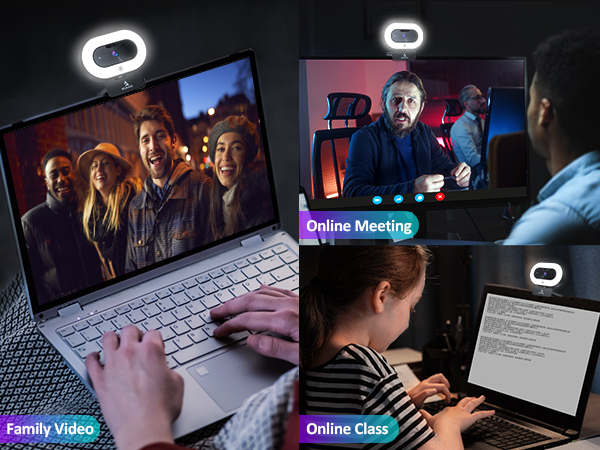 Show scenes of N930E being used for family calls, remote meetings, and online conferences