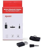Bluetooth Dongle Adapter USB 5.0 RALAN,Wireless Mini Microphone USB Audio Adapter Receiver Compat...