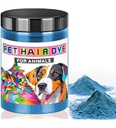 Eyaeyao Blue Dog Hair Dye, Semi-Permanent Pet Hair Dye Pigment Powder, Pet Safe Dye, Pet Grooming...