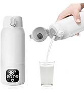 Portable Bottle Warmer for Travel - 3-Min Fast Heating for Breast Milk, Formula & Water, 17oz Lar...