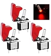 Twidec/3Pcs Rocker Toggle Switch 12V 20A Heavy Duty Racing Car Automotive Auto SPST ON/Off Toggle...