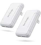 Slim USB Wall Charger, Pofesun 2Pack 3A/5V Dual Port Wall Charger Adapter with Foldable Plug, Fla...