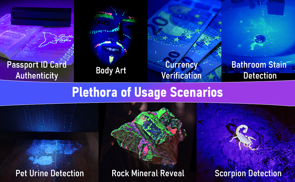 GLOSSDAY Black Light for Pet Urine Detection
