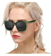 Myiaur Polarized Sunglasses for Women, Trendy Big Oversized Sun Glasses with Mirrored Lens UV400 ...