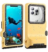 IP68 Waterproof Diving Phone Case, Universal Underwater Housing for iPhone 16/15/14/13/12/11 Pro ...
