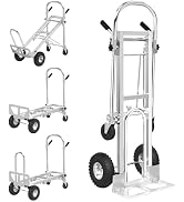 ZMRTDWO 1000 LBS Dolly Cart with Wheels, 4 in 1 Folding Hand Truck, Stainless Steel Heavy Duty In...