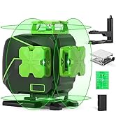 Huepar Laser Level 4 x 360° 16 Lines Self-Leveling Alignment Laser Tool with Pulse Mode for Const...