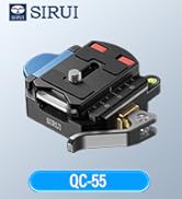 SIRUI 55mm Quick Release Plate and Clamp Base Kit, Camera Mount Adapter with 1/4" and 3/8" Thread...