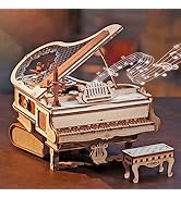 RoWood 3D Puzzles for Adults,DIY Music Box Gifts,Wooden Magic Piano Model Kits,Mechanical Wooden ...